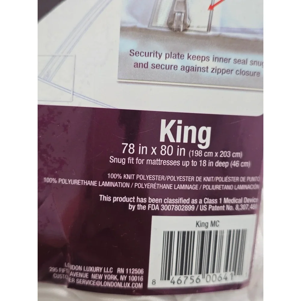 SleepSafe King Premium Anti-Bed Bug Mattress Protector Zip-Off Top Arm & Hammer